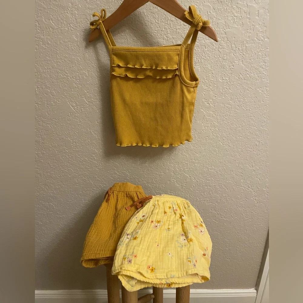 3 piece toddler mix and match skirt and tank set (2T)